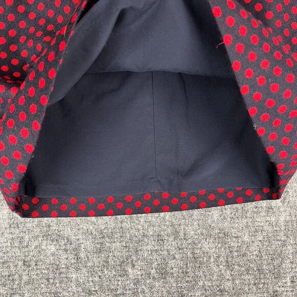 Talbots Skirt 6 Wool Blend Short Polka Dot Career Professional A-Line‎ Lined Zip - Picture 4 of 11